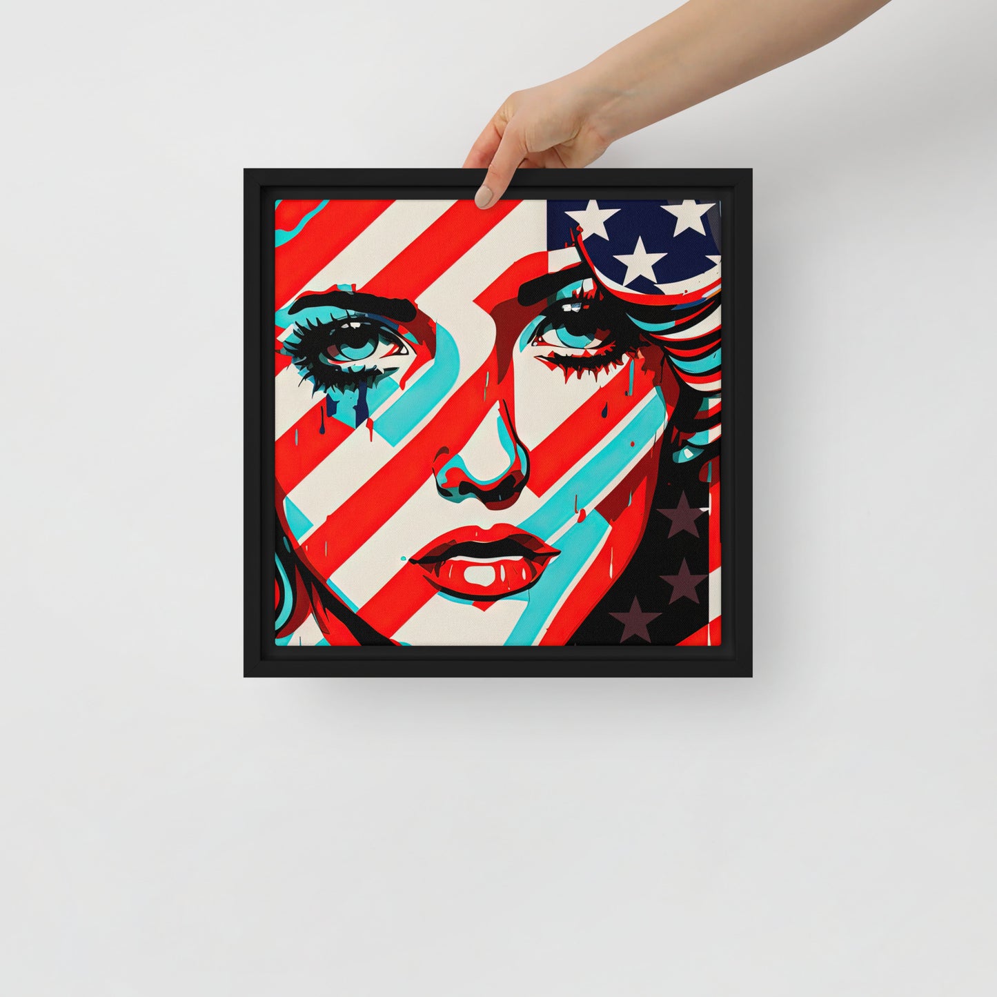 USA Woman Framed canvas
