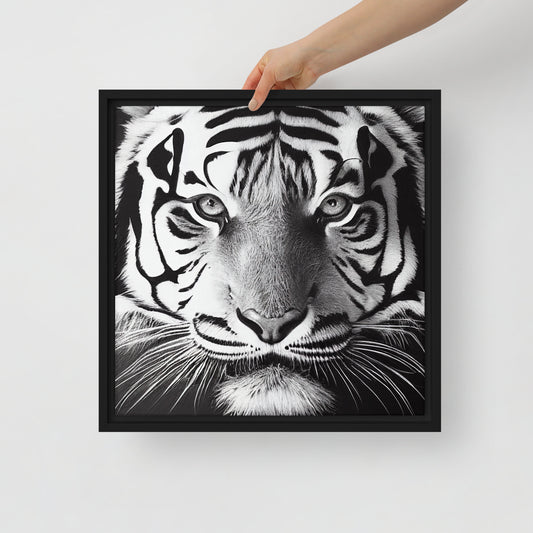 White Tiger Framed canvas