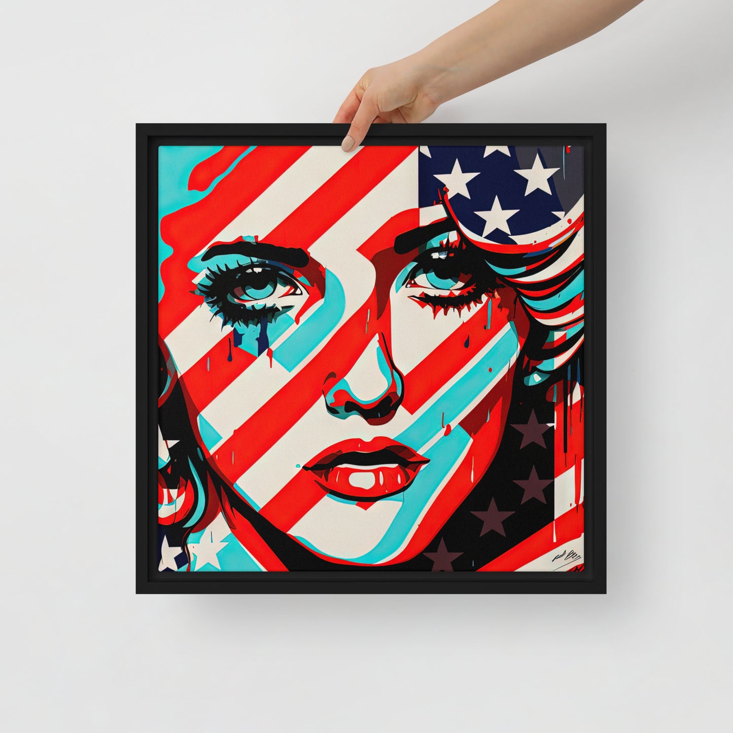 USA Woman Framed canvas