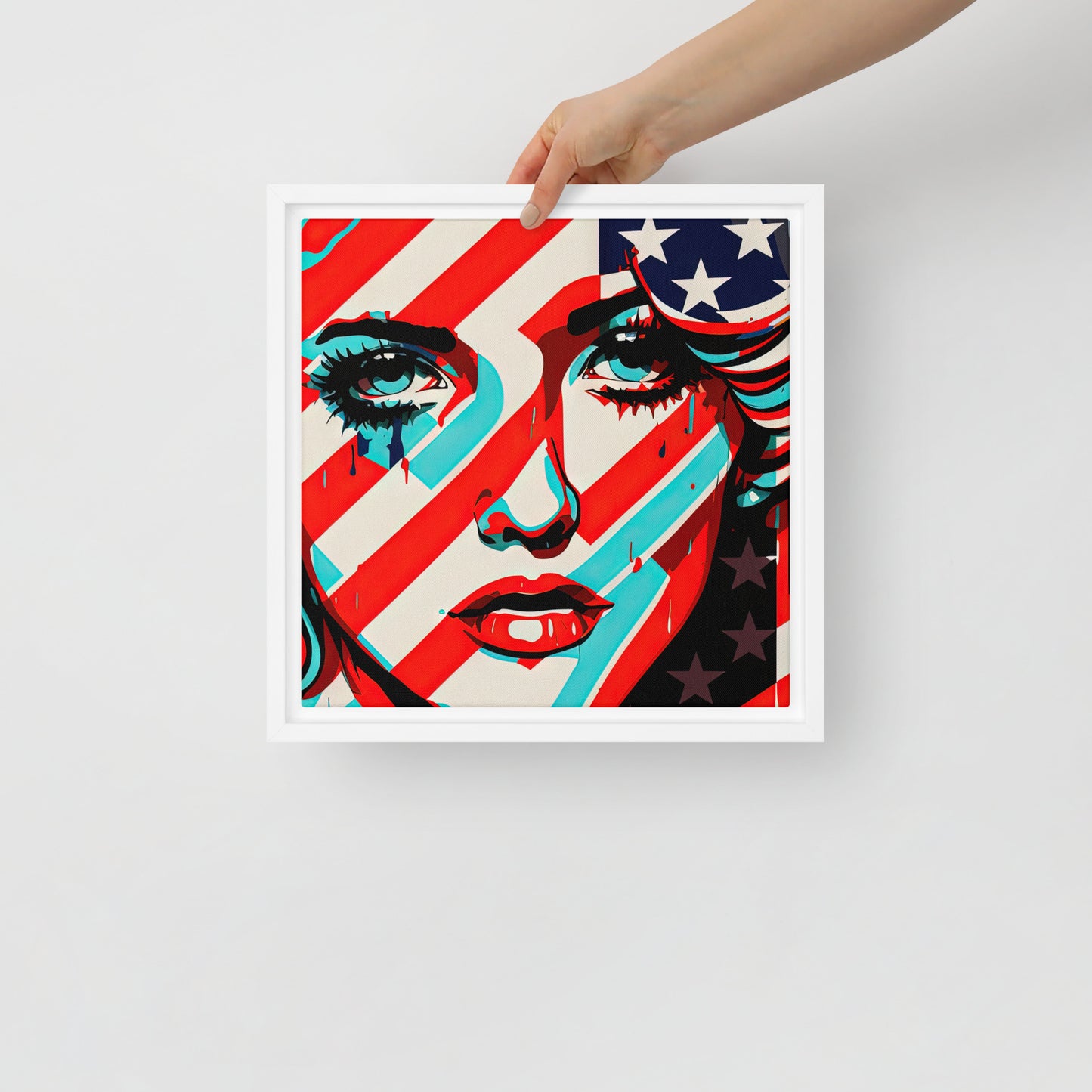 USA Woman Framed canvas