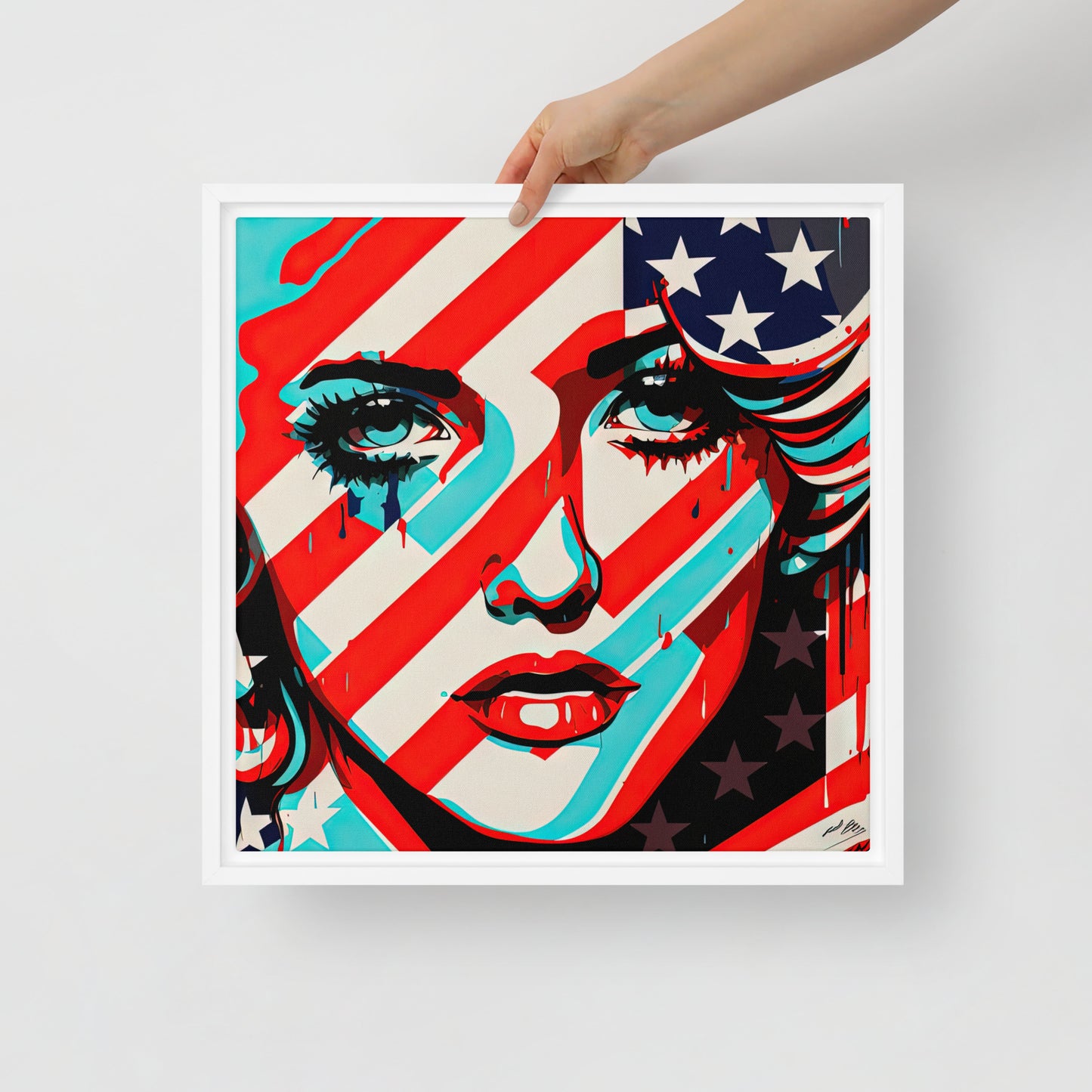 USA Woman Framed canvas